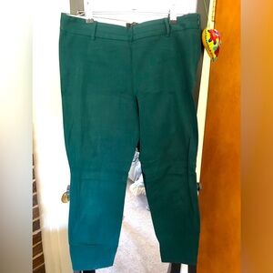 JCrew Minnie Pant in Emerald Green (size 6)
